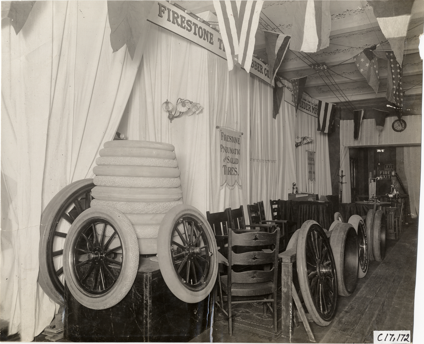Firestone Tire and Rubber Company exhibit at trade show