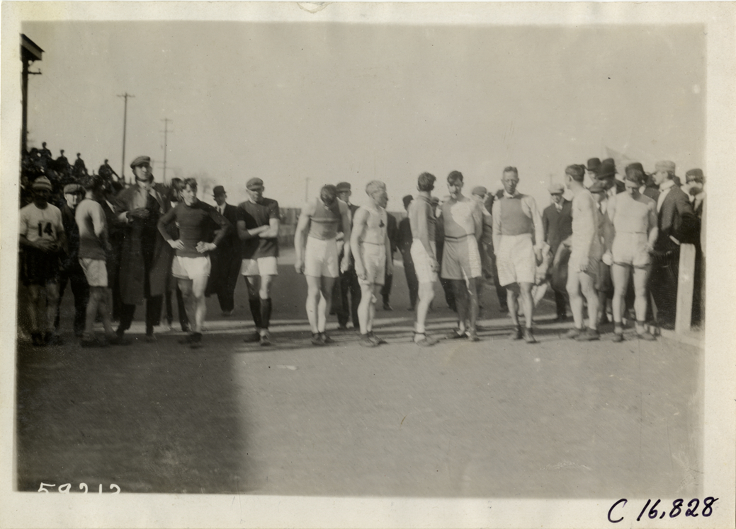 Runners at start of race
