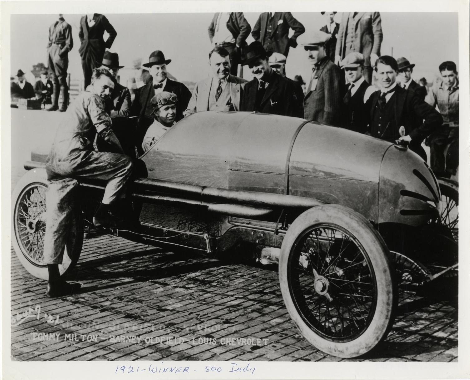Tommy Milton in Frontenac racecar, 1921 Indianapolis 500