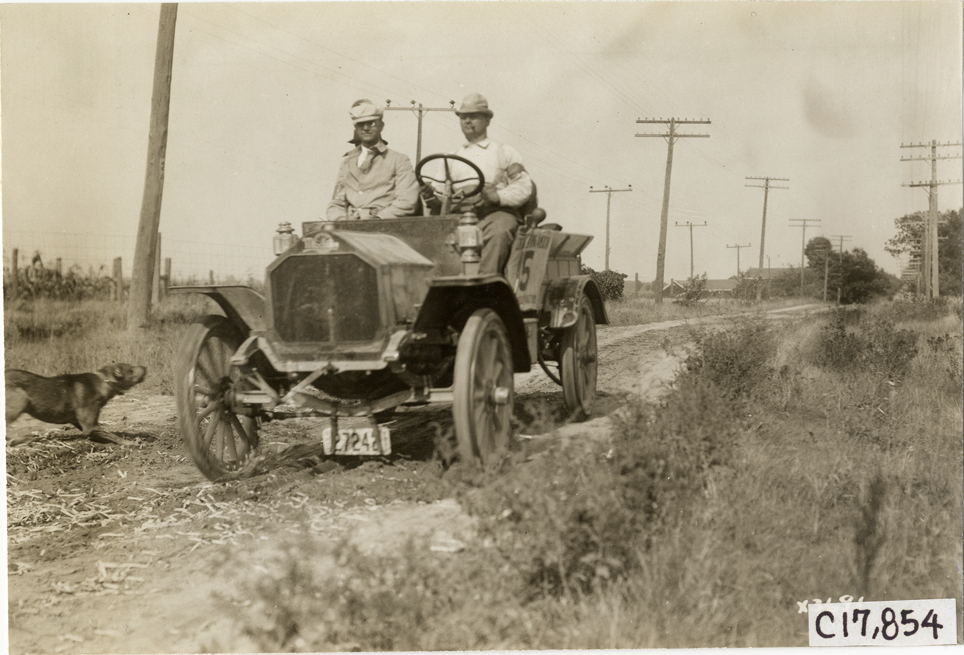 Motorists in truck, 1911 Chicago Reliability Run