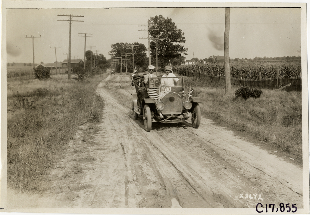 Motorists in truck, 1911 Chicago Reliability Run
