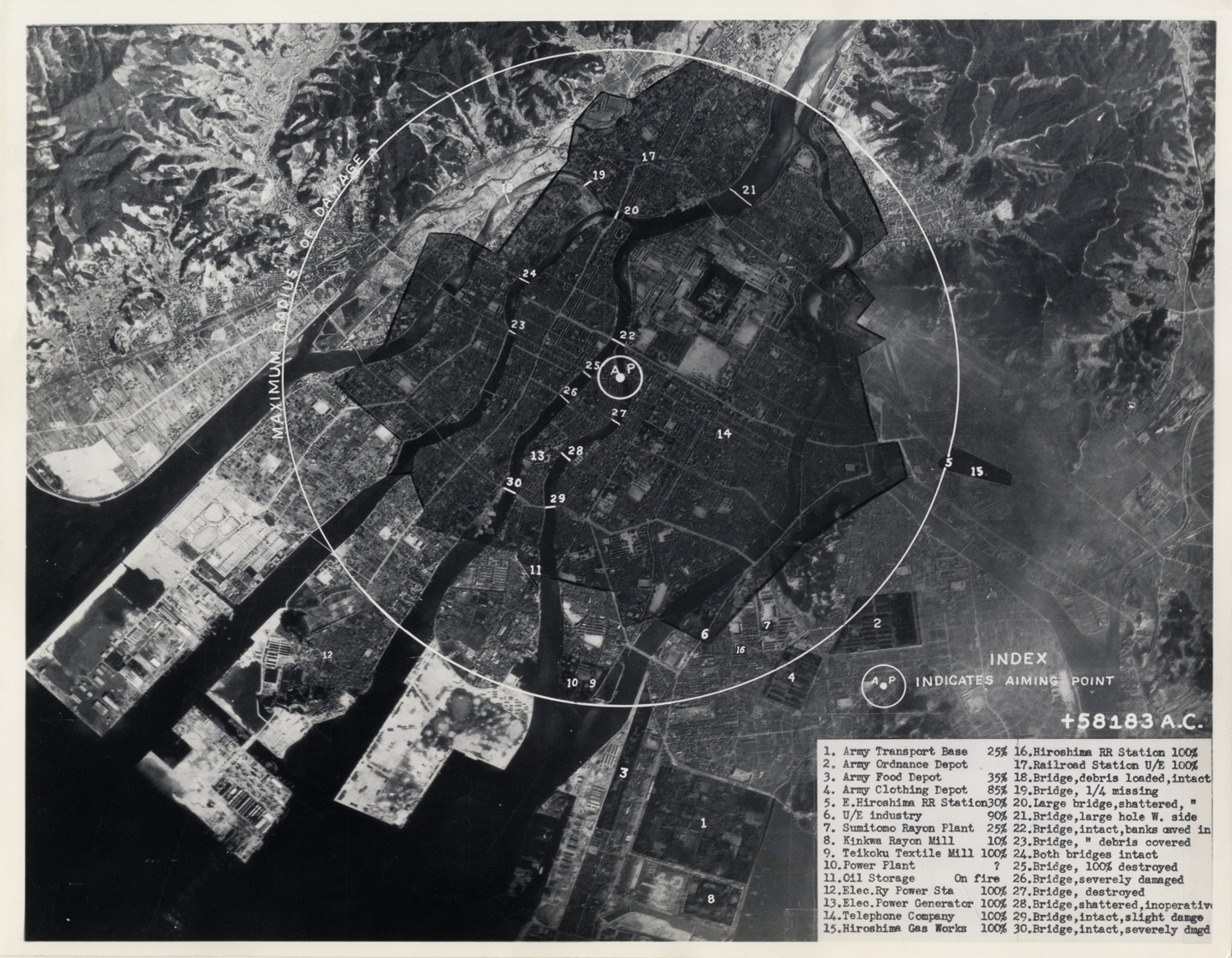 Atomic bomb damage, Hiroshima, Japan