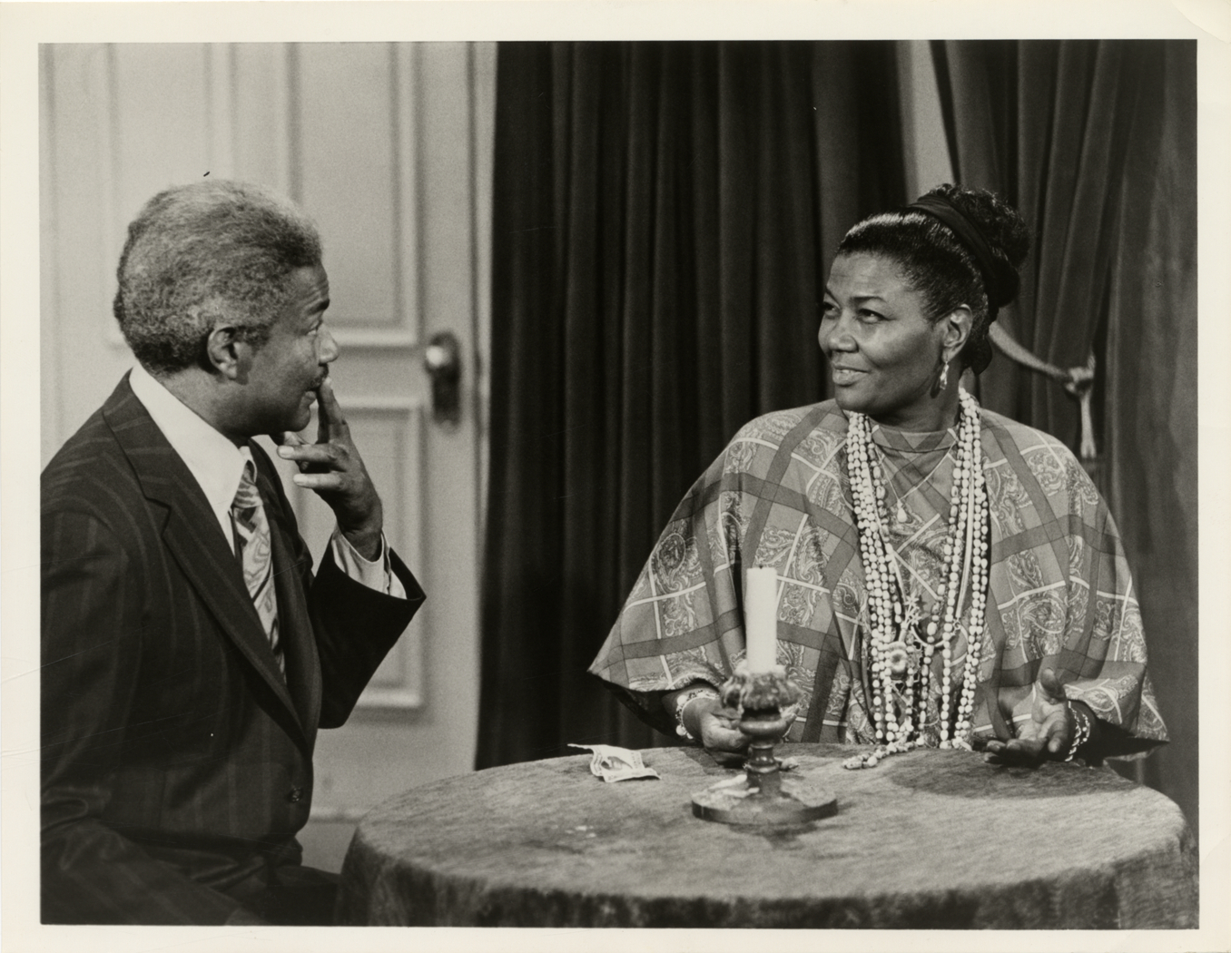 Pearl Bailey and Ossie Davis in "Love and the high spirits"