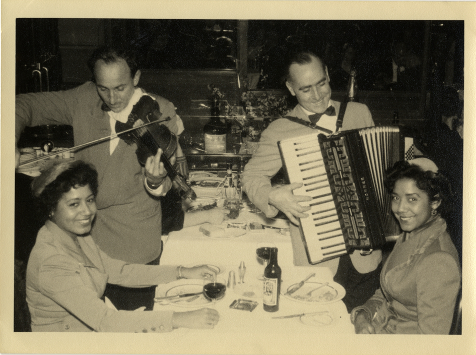 Mattiwilda Dobbs and June Dobbs at Mario's Restaurant, Melbourne, Australia