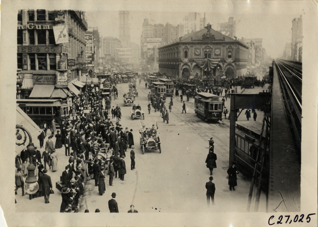New York Herald Building, 1909 New York-Atlanta Good Roads Tour
