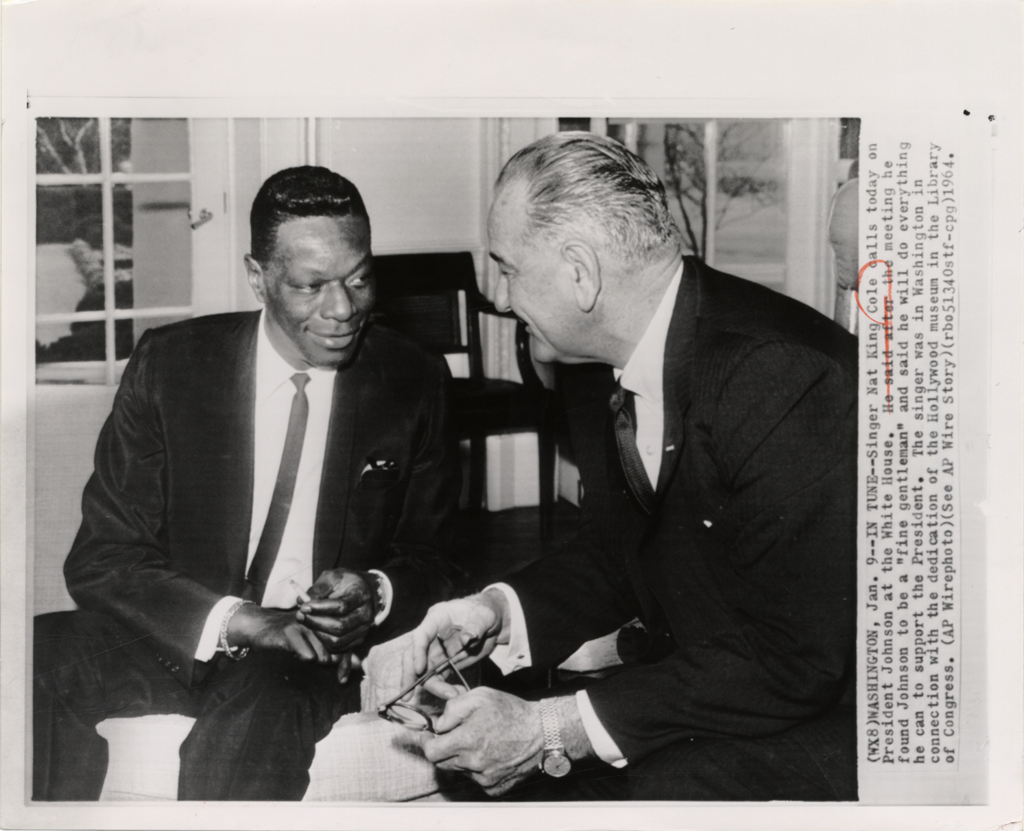 Nat King Cole and Lyndon Johnson