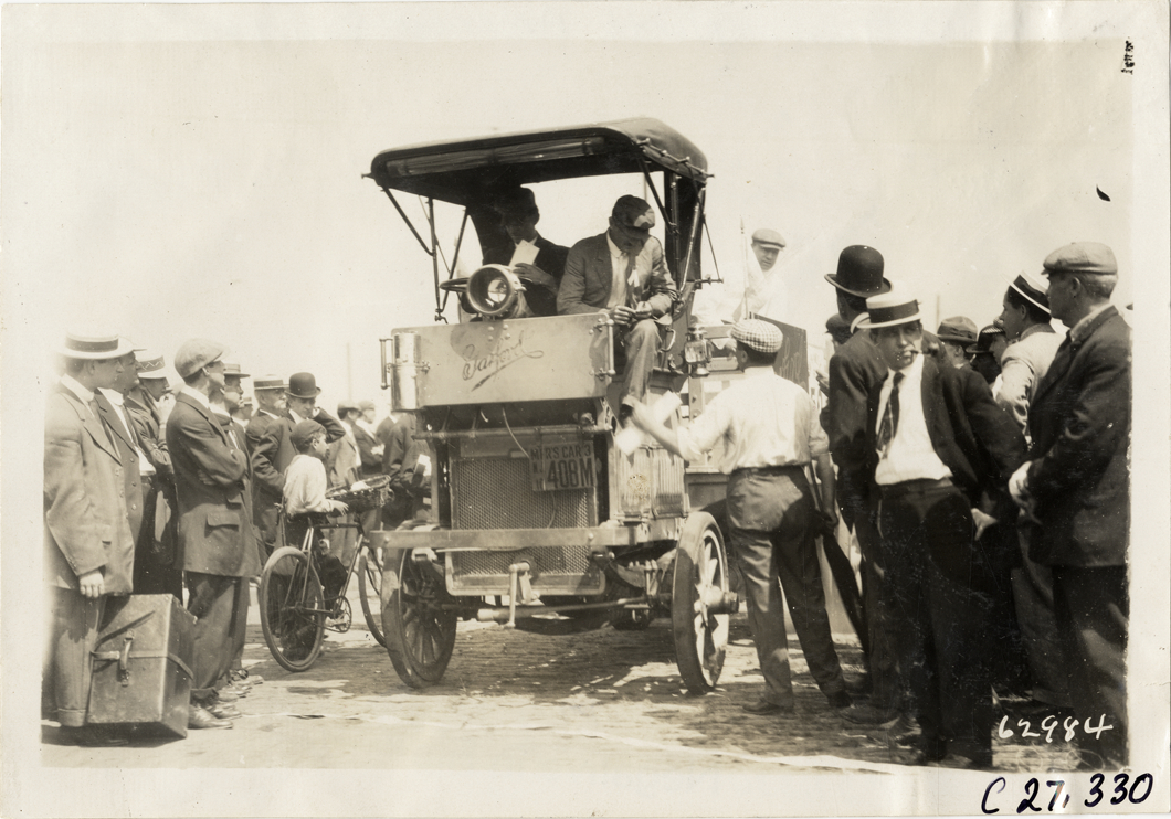 Motorists in Garford truck, Camden, New Jersey, 1910 North American Run