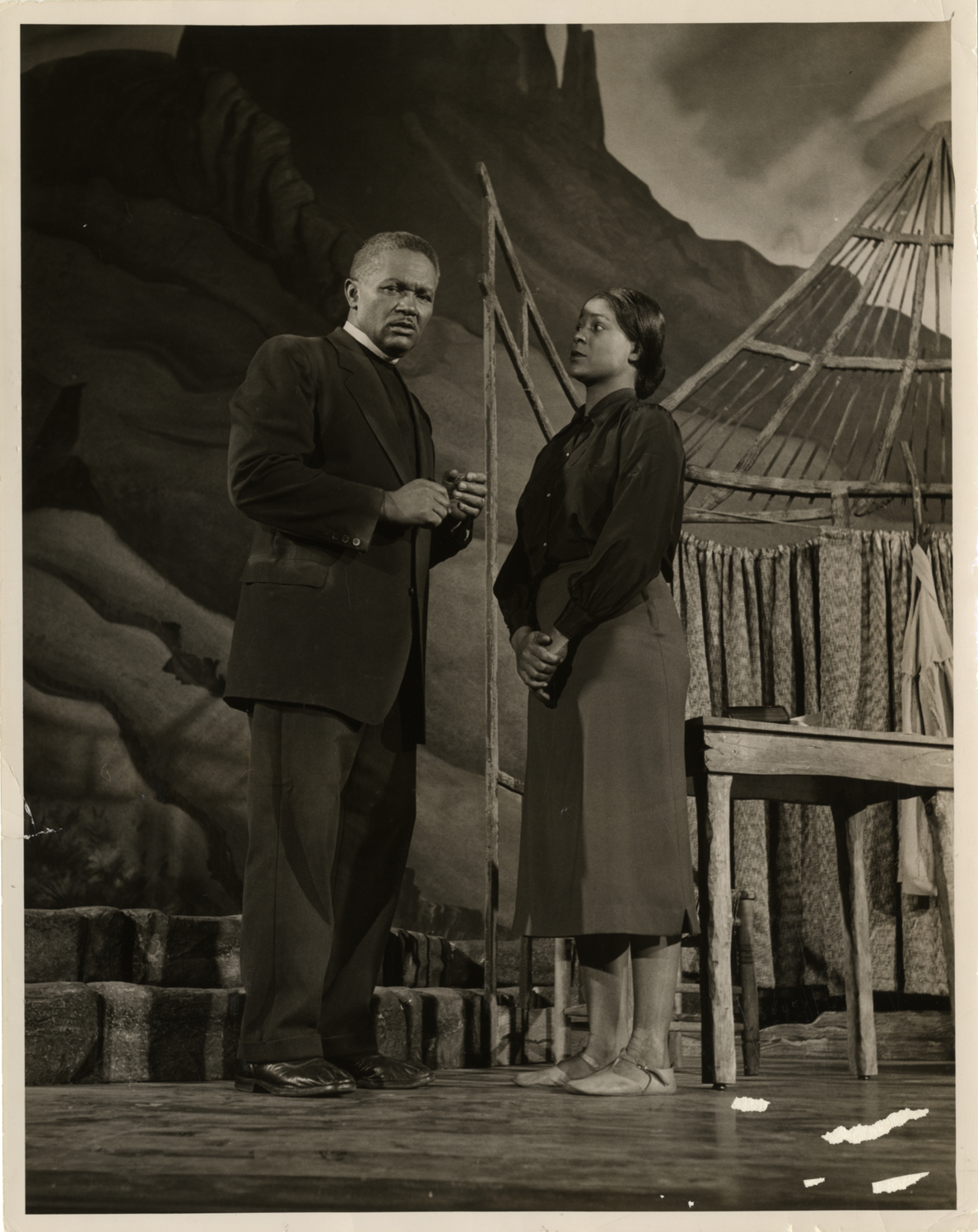 Todd Duncan and Gertrude Jeannette in "Lost in the stars"