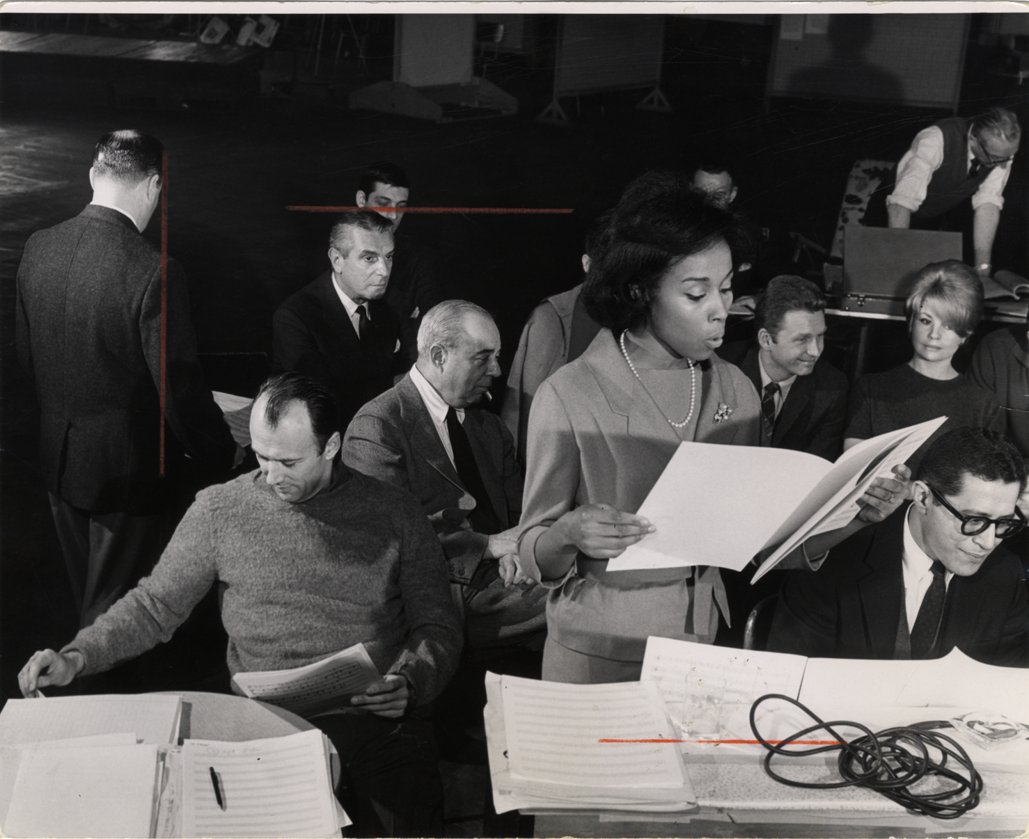 Diahann Carroll in a rehearsal for "No strings"