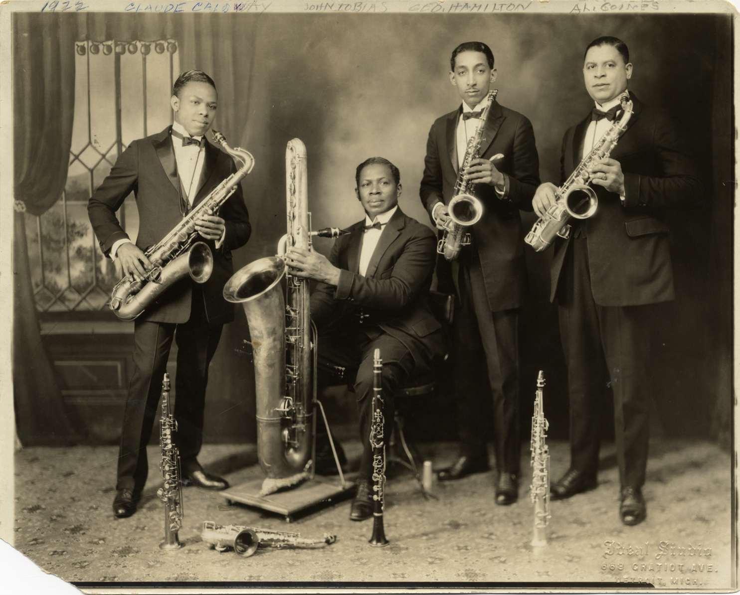 Saxophone section, Floyd Hickman's Orchestra