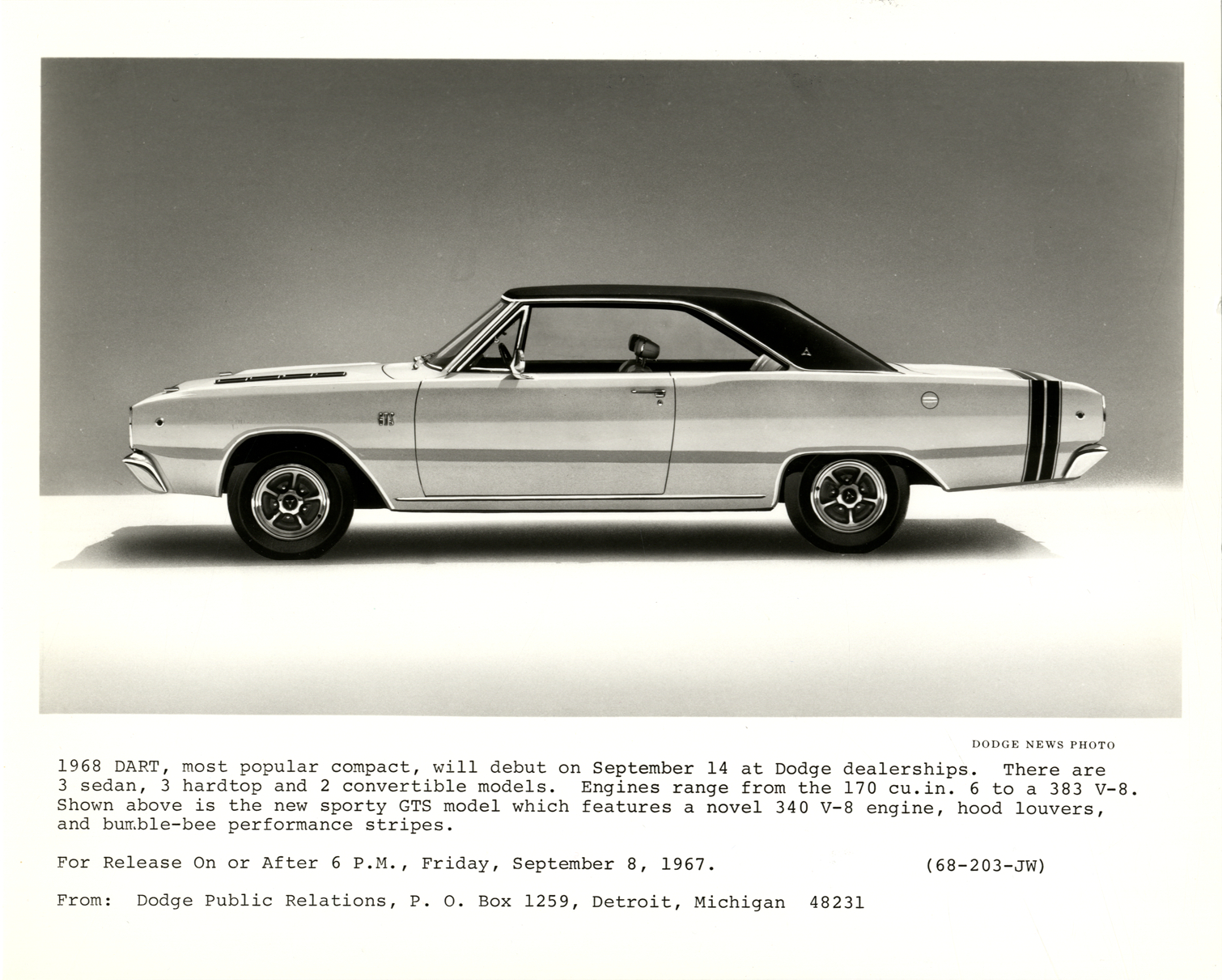 1968 Dodge Dart GTS automobile
