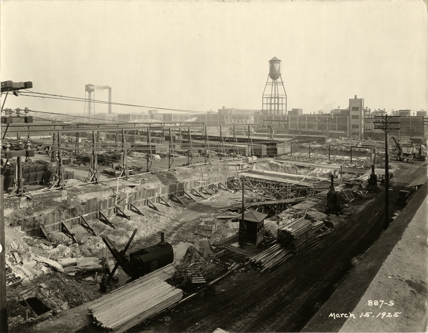 Foundation excavation, Hudson Motor Car Company factory