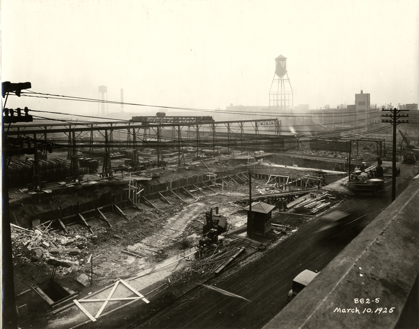 Foundation excavation, Hudson Motor Car Company factory