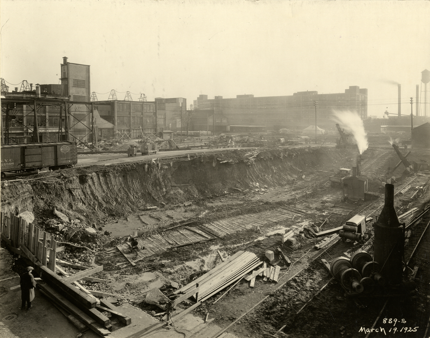 Foundation excavation, Hudson Motor Car Company factory