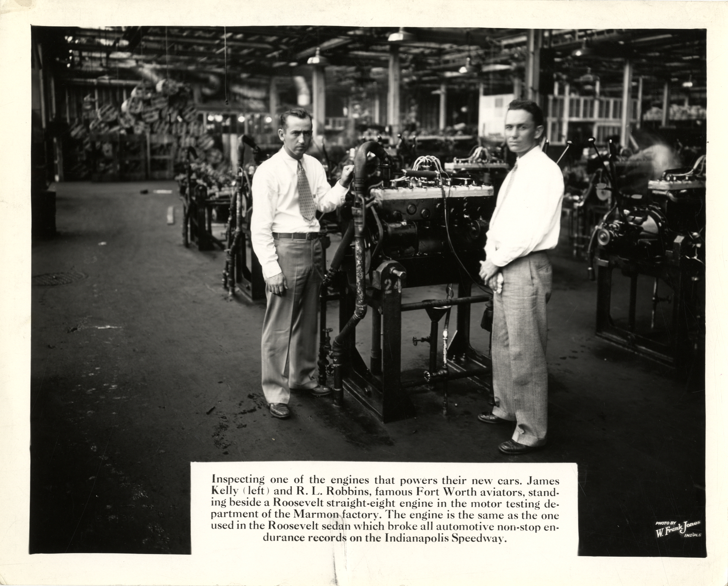 James Kelly and R.L. Robbins at Marmon Motor Car Company factory