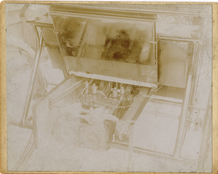 Max Hertel autocycle engine, 1895 Chicago Times-Herald Race