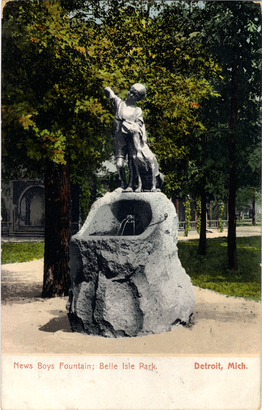 Newsboy Fountain at Belle Isle