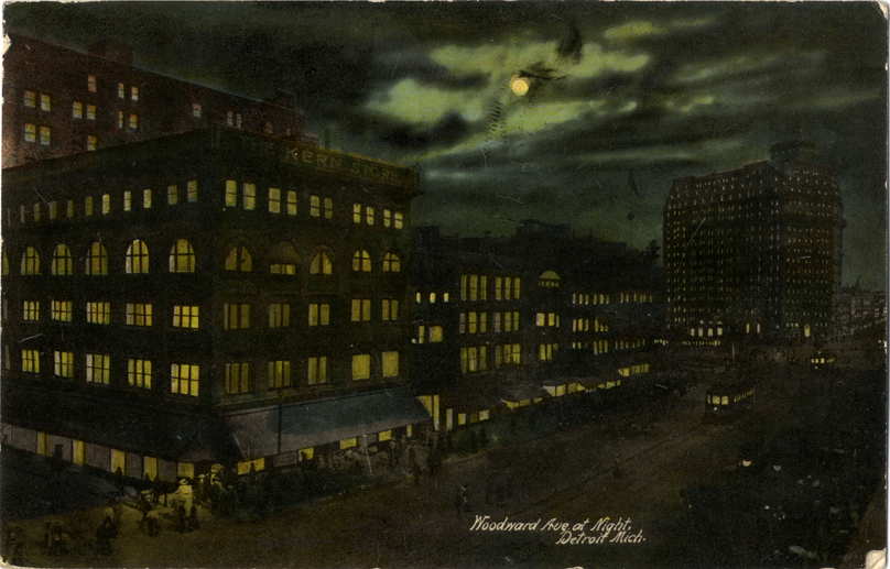 Woodward Avenue at night