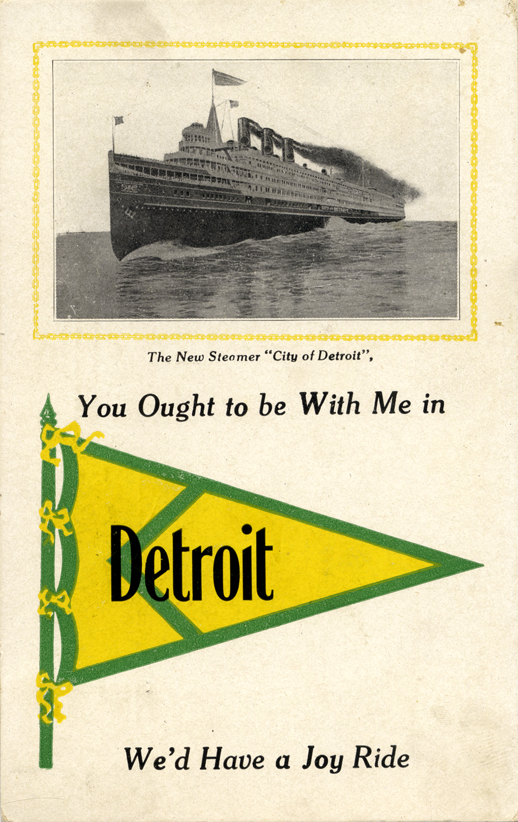 Souvenir postcard from Detroit, Michigan