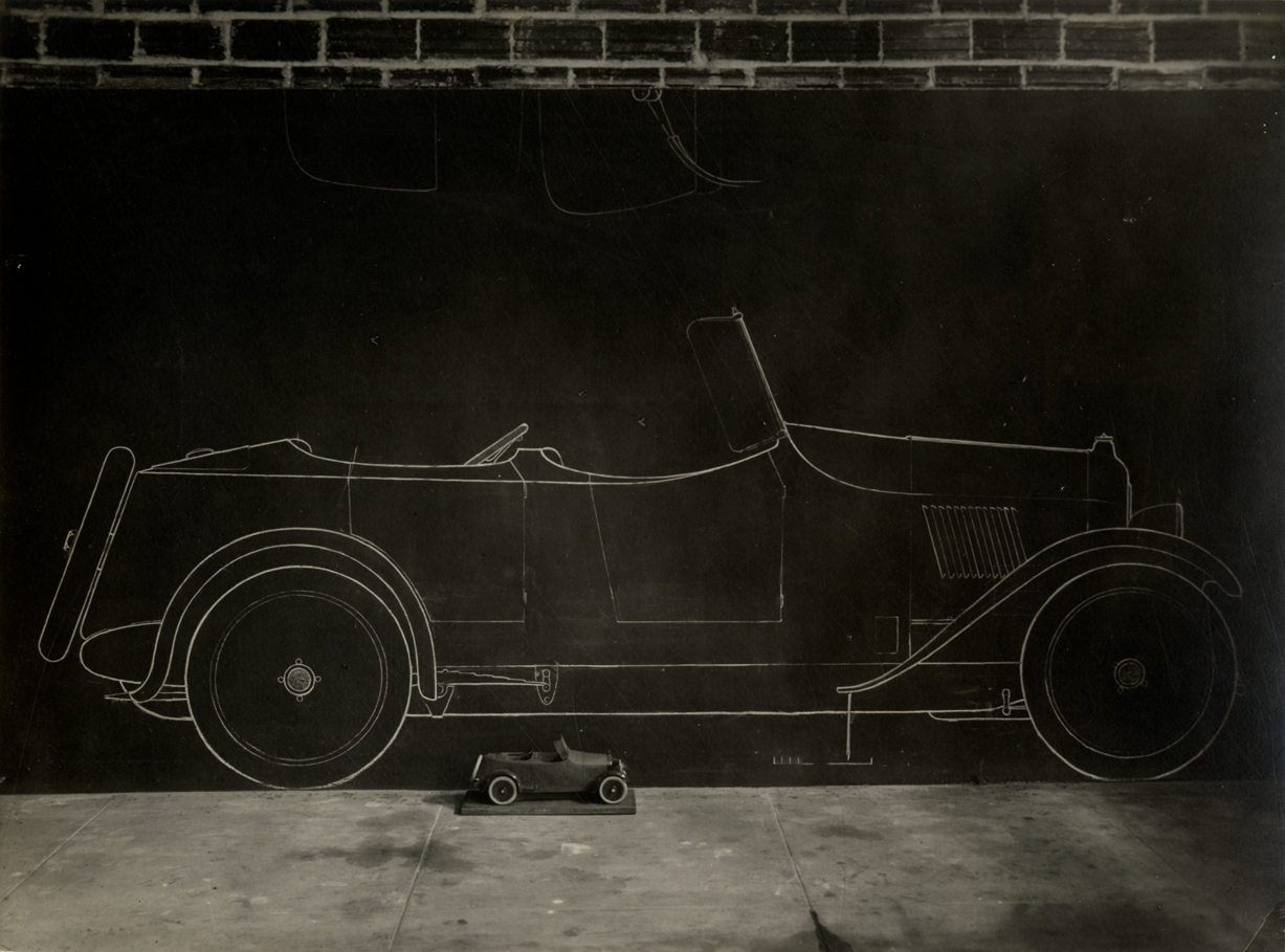 Da Vinci "Pup" cyclecar drawing and wax model