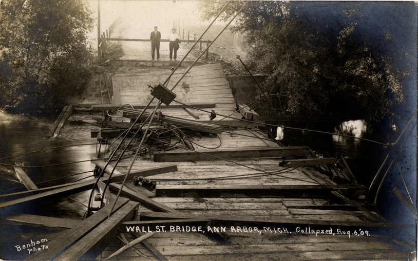 Collapse of Wall Street Bridge, Ann Arbor, Michigan