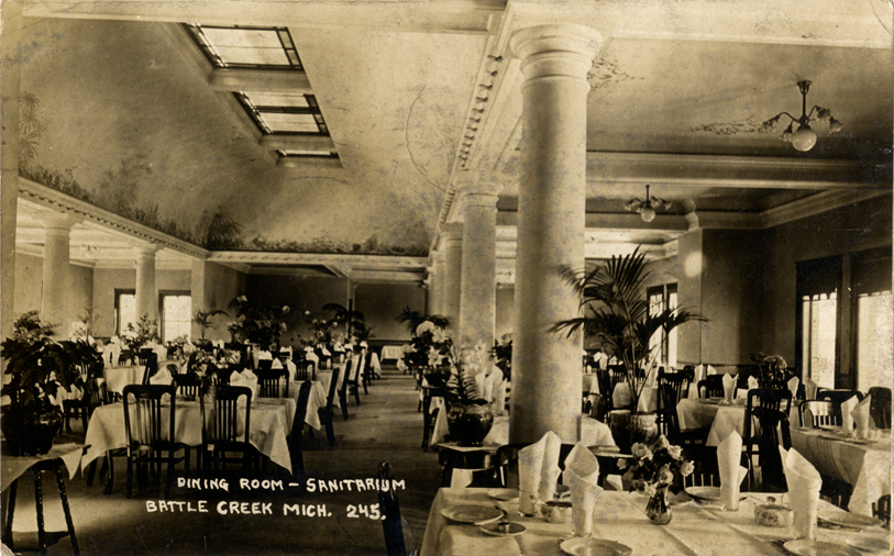Dining room, Battle Creek Sanitarium