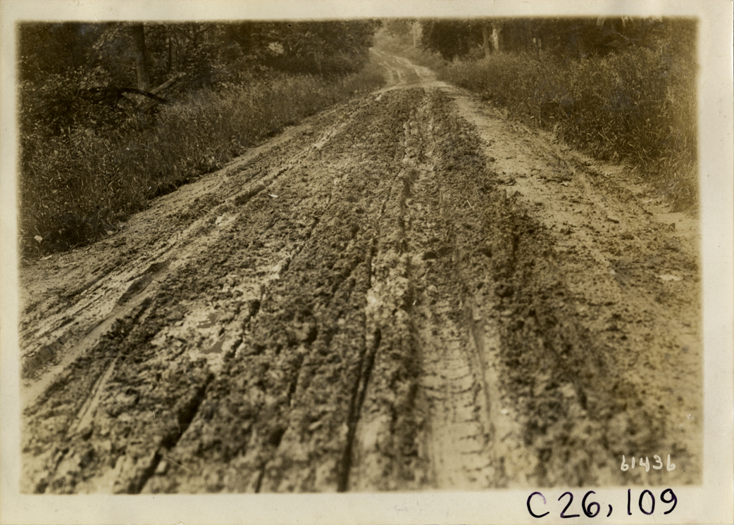 Rural dirt road near Hackettstown, New Jersey, 1910 New Jersey Reliability Run