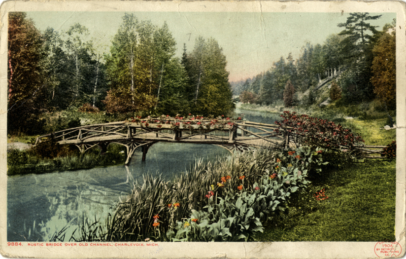 Rustic bridge, Charlevoix, Michigan