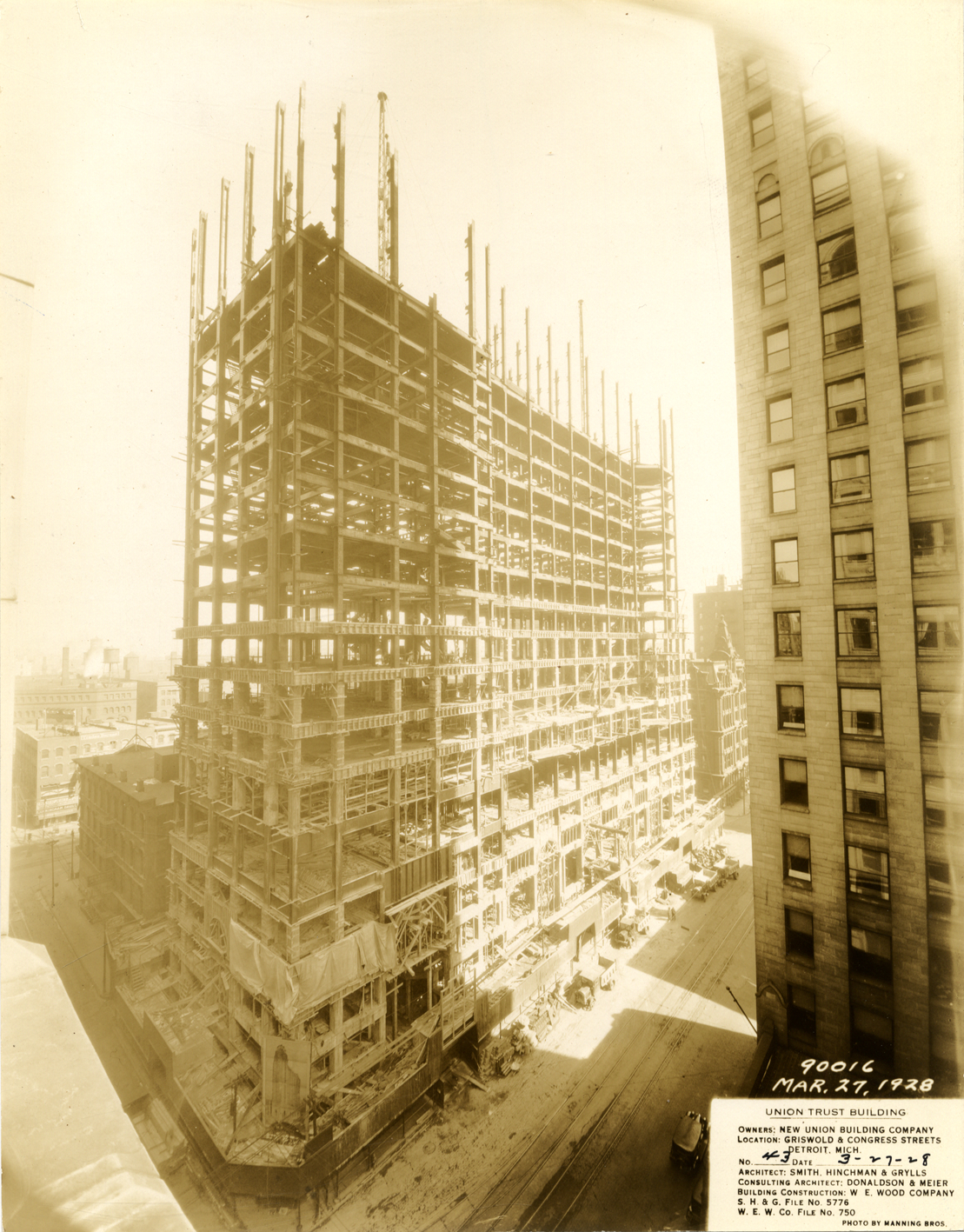 Union Guardian Building under construction