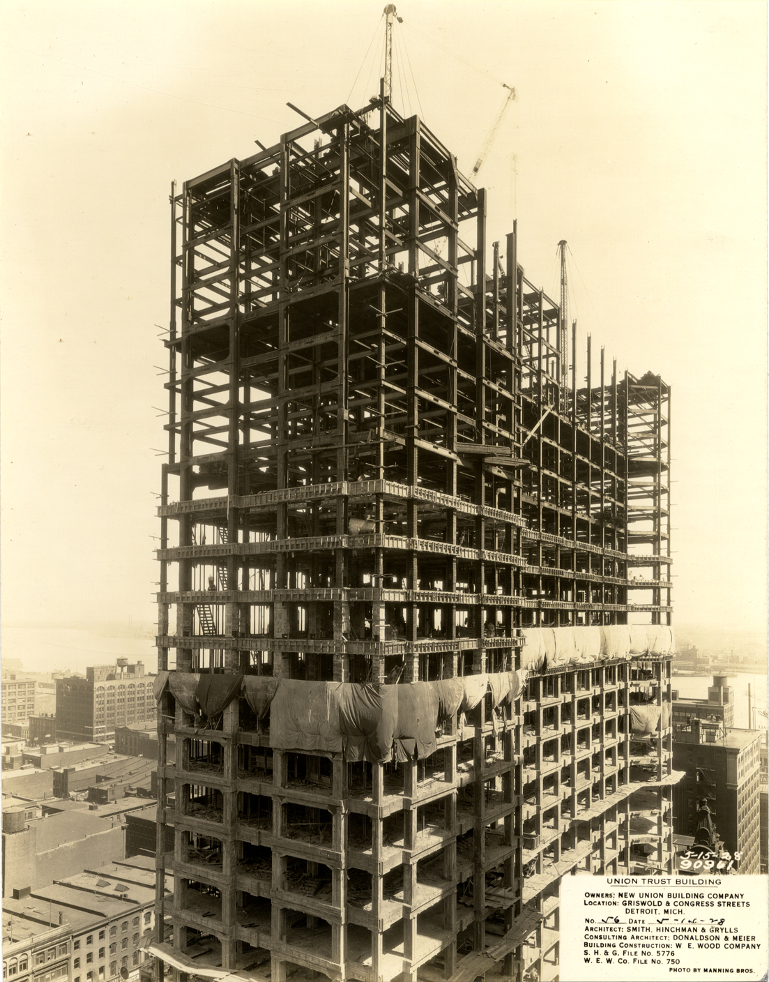 Union Guardian Building under construction
