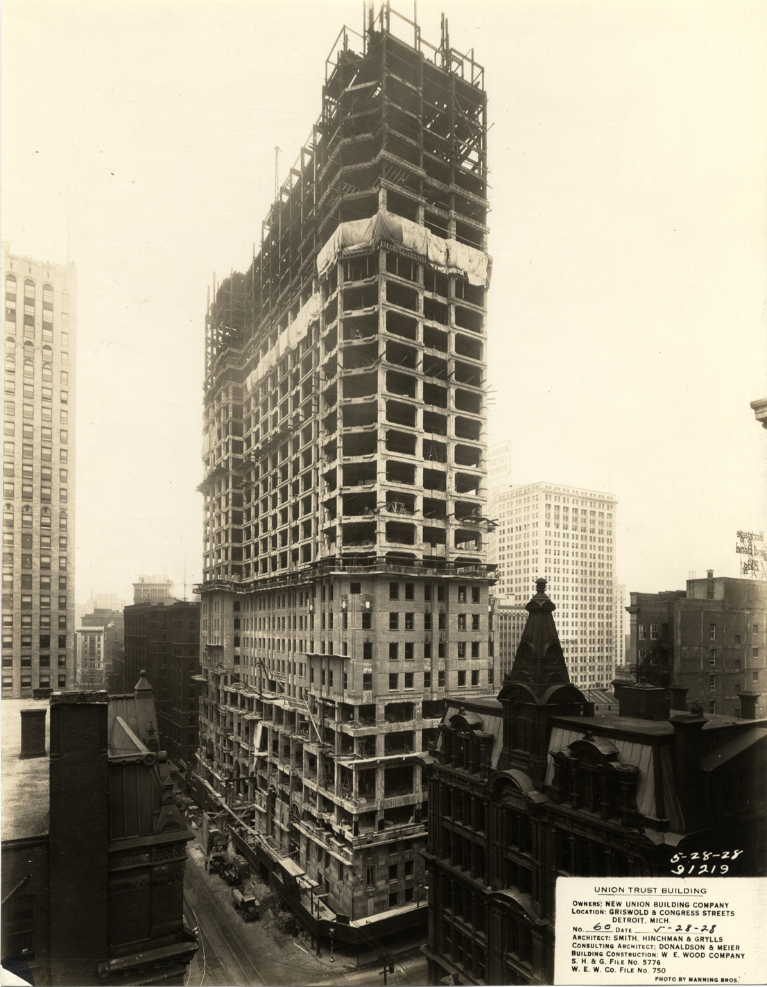 Union Guardian Building under construction