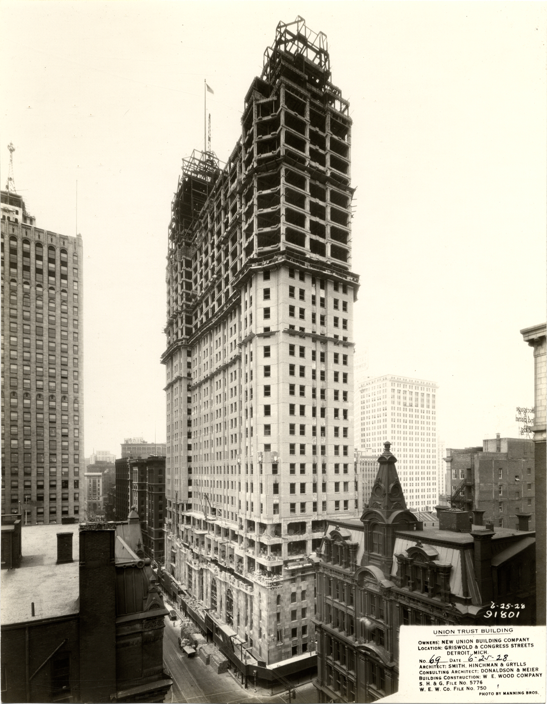 Union Guardian Building under construction