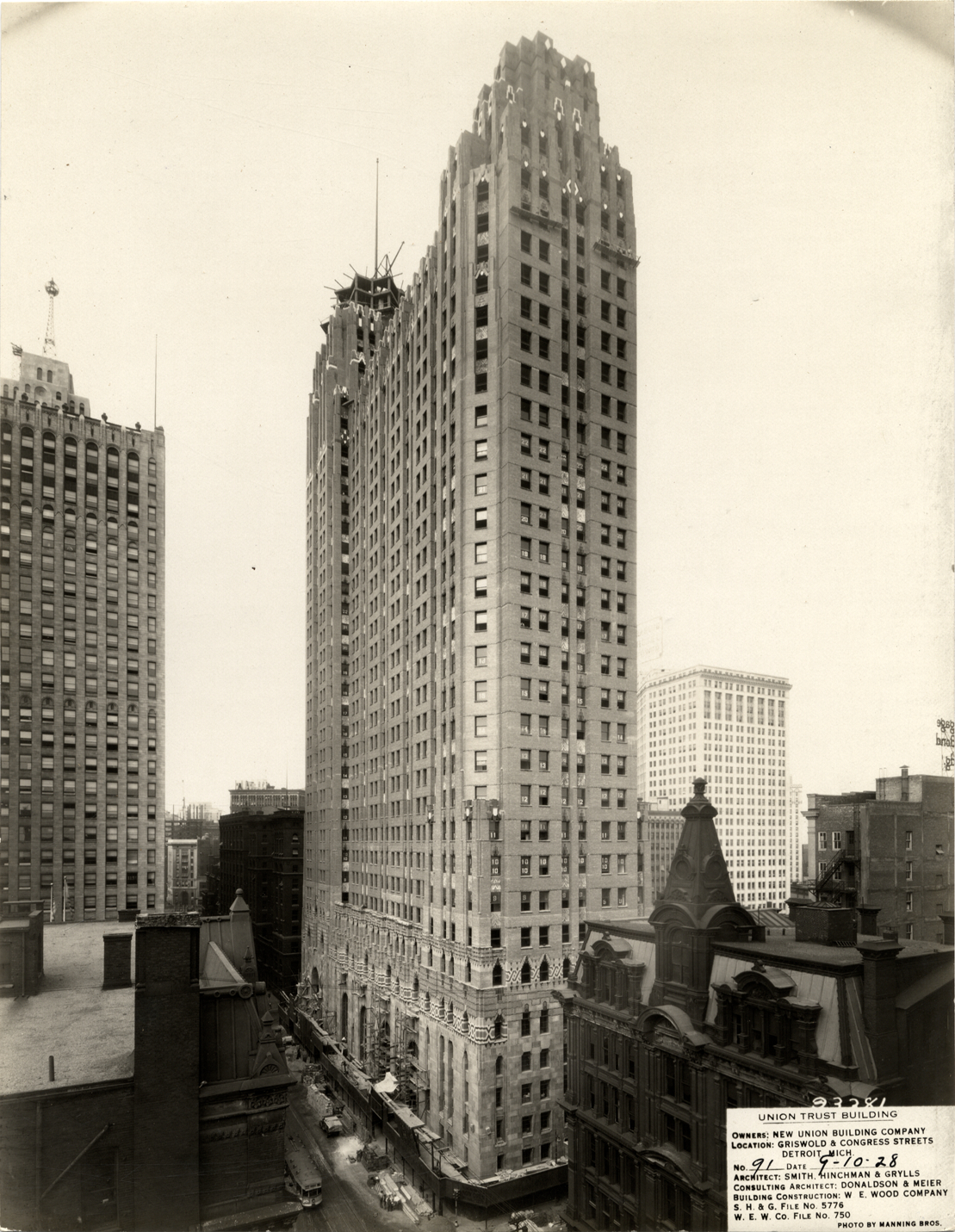 Union Guardian Building under construction