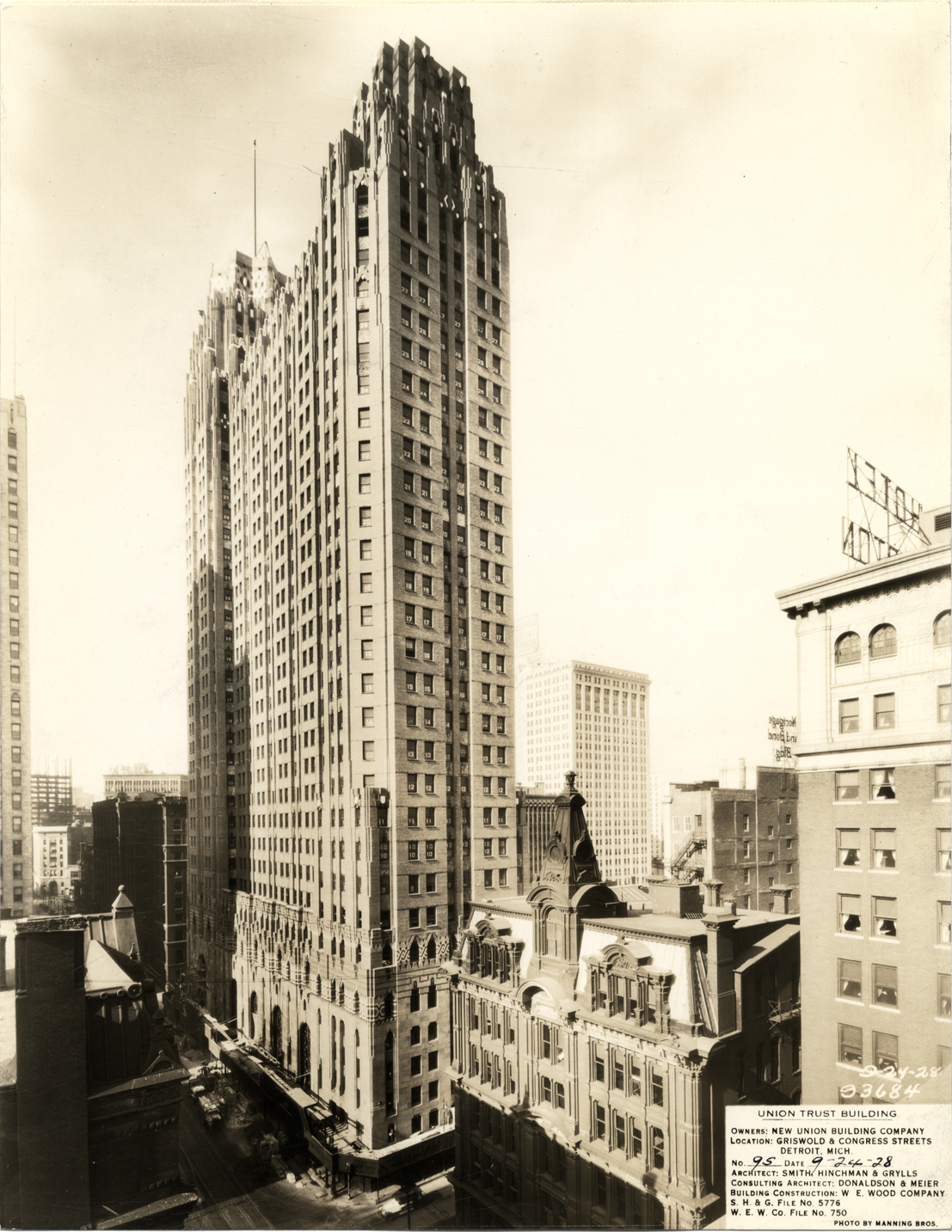 Union Guardian Building under construction