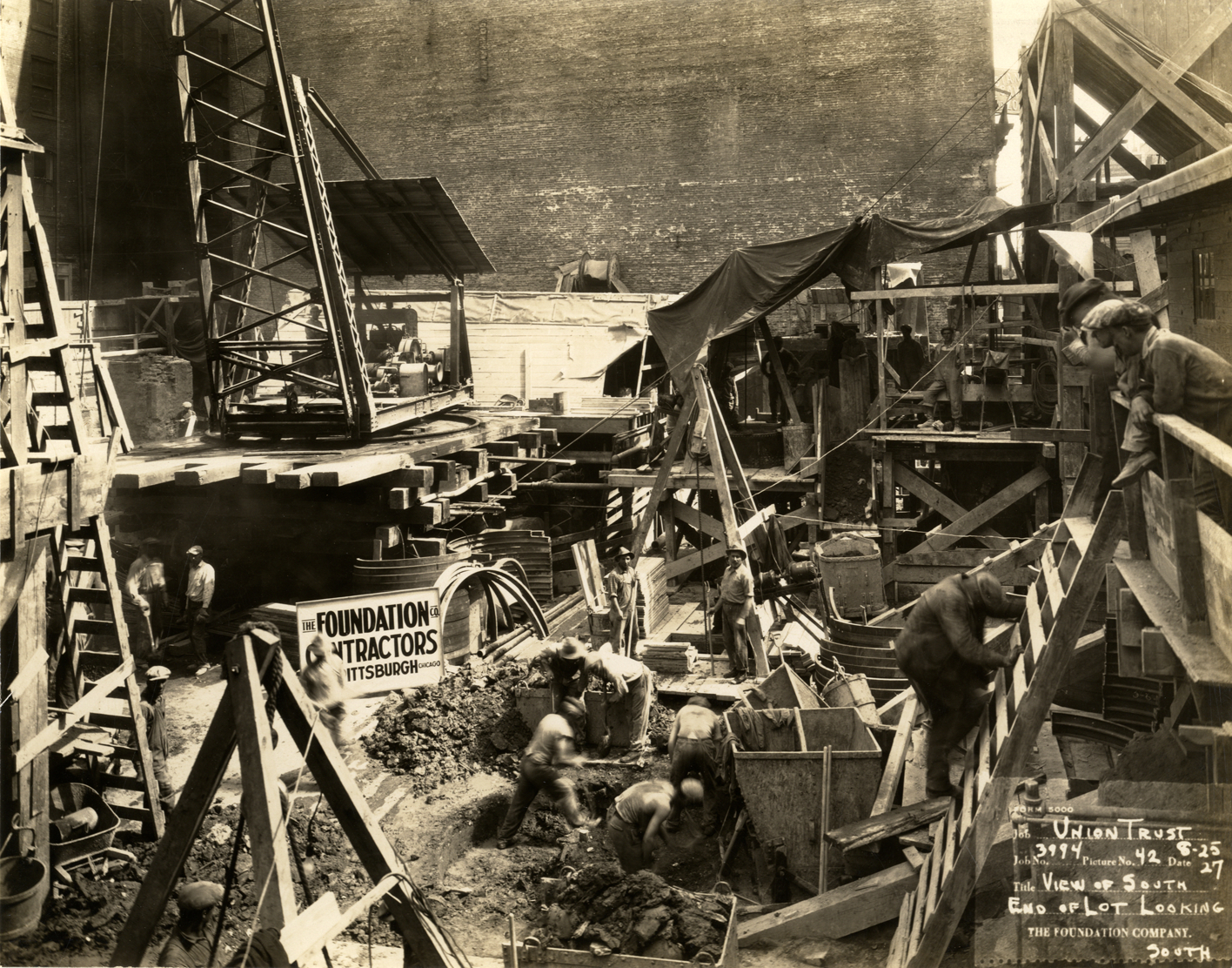 Foundation construction, Union Guardian Building