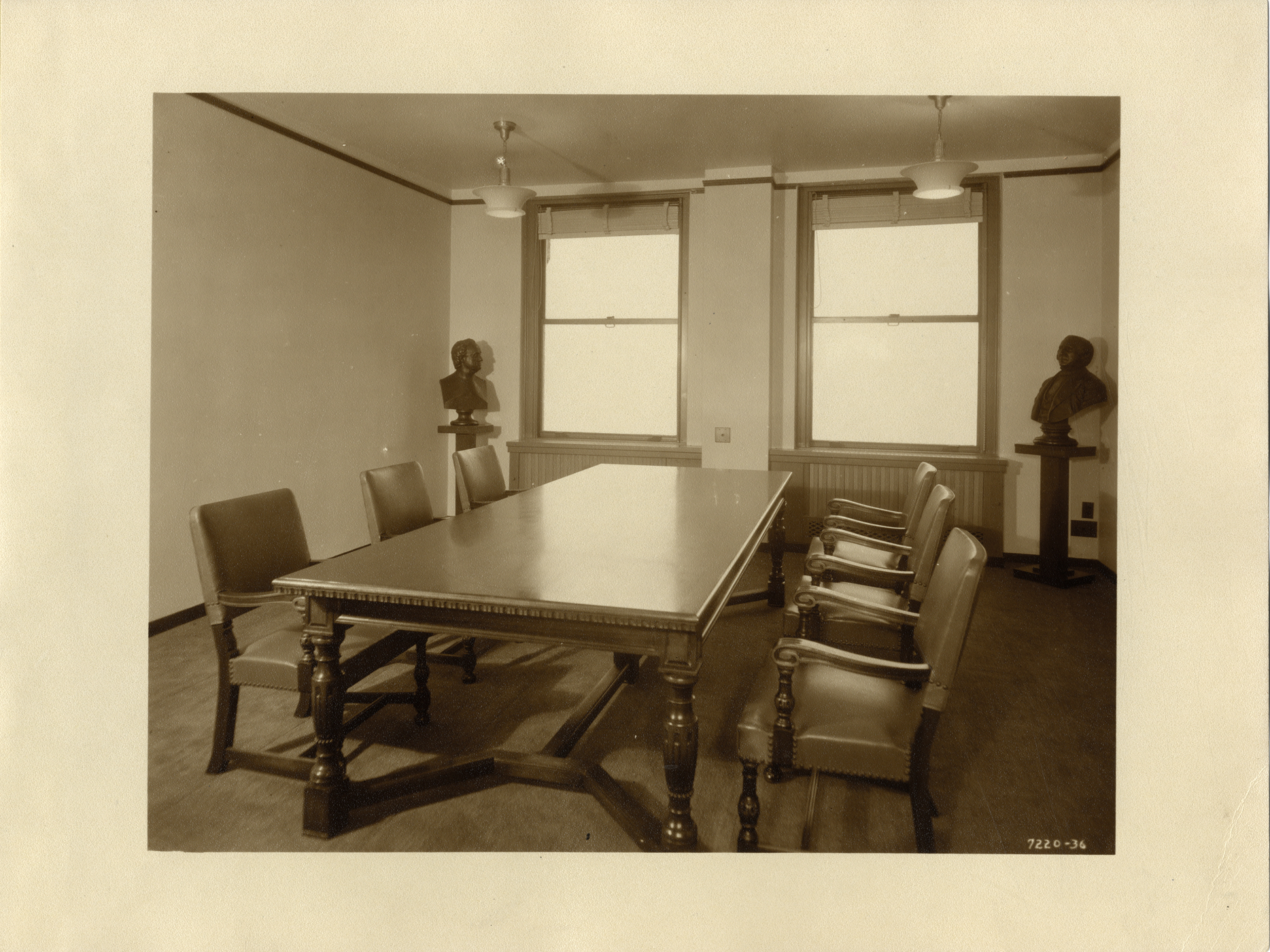 Conference table in library, Union Guardian Building