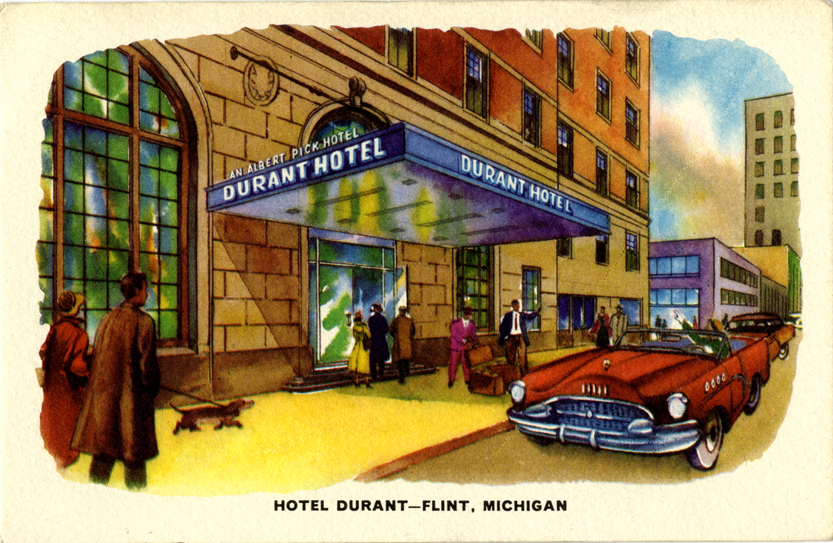 Entrance to Hotel Durant, Flint, Michigan