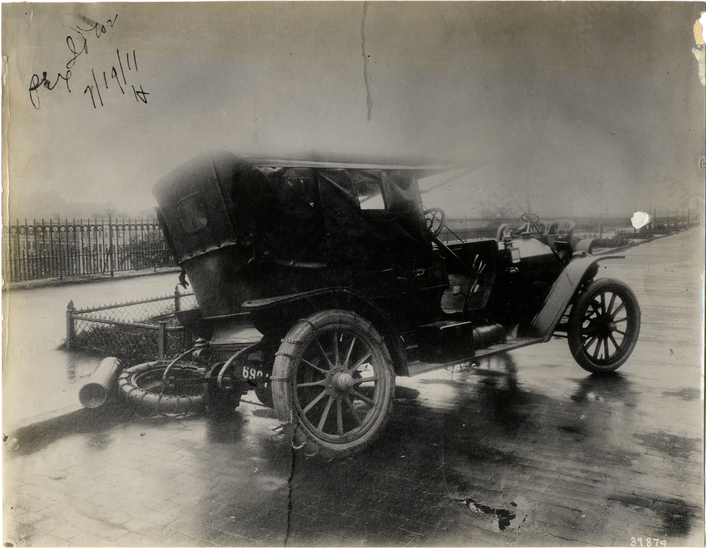 Damaged automobile