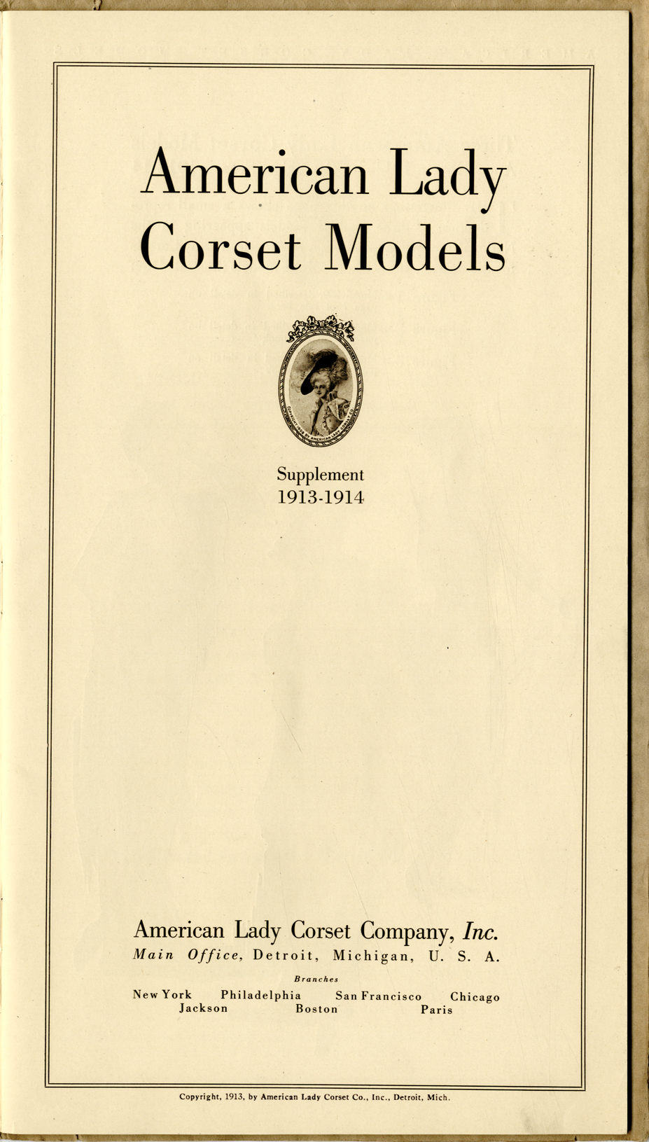 American Lady Corset models : supplement, 1913-14