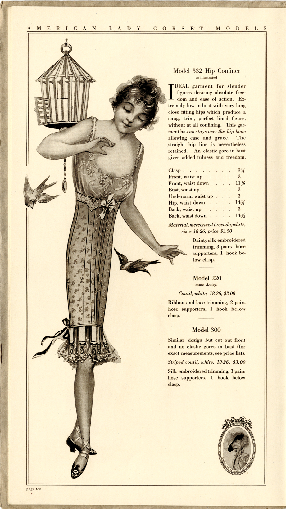 1936 womens American Lady Corset Artist Model Lastex girdle bra vintage ad  