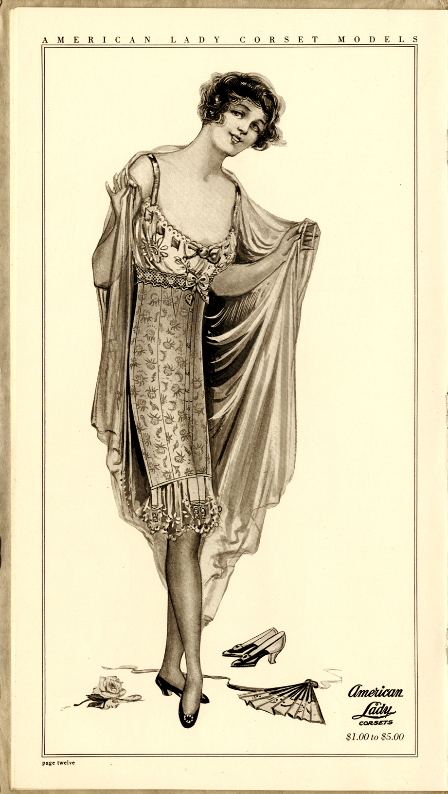 1920 Ad American Lady Corsets Mightbone Boned Figure Undergarments YDL –  Period Paper Historic Art LLC