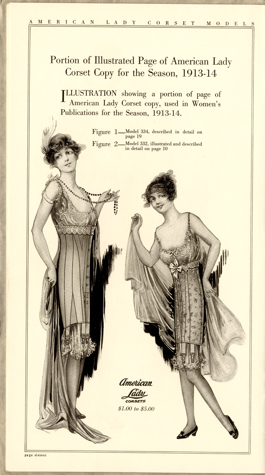 1920 Ad American Lady Corsets Mightbone Boned Figure Undergarments YDL –  Period Paper Historic Art LLC