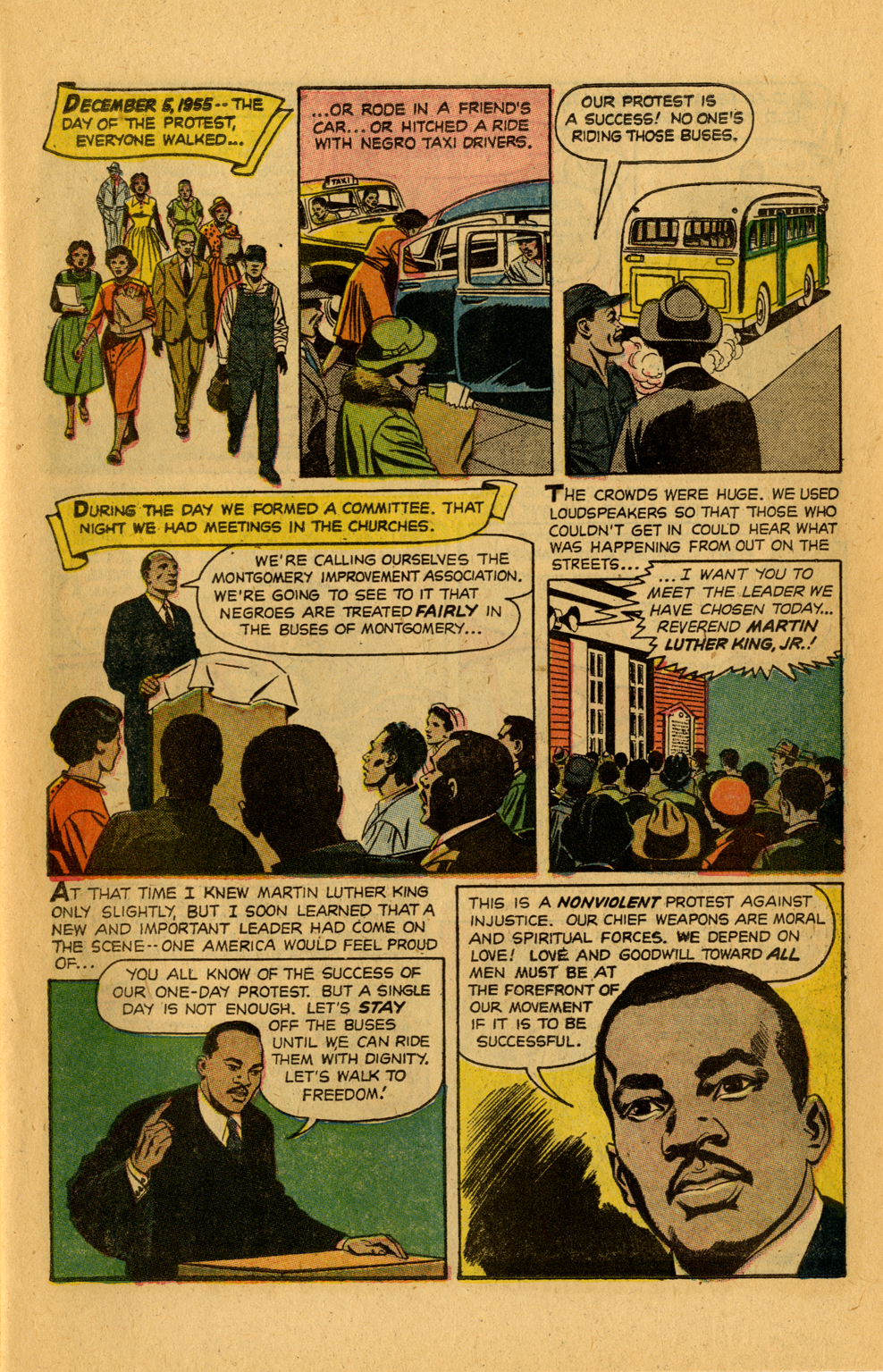 1956 Martin Luther King Montgomery Story Comic Book