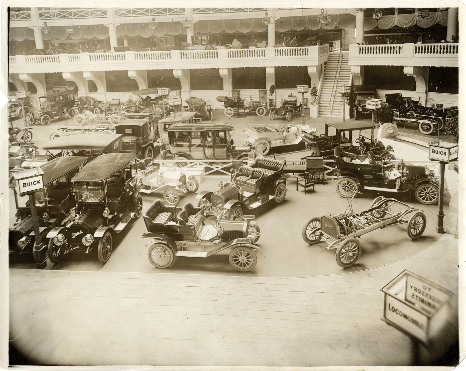 Buick automobiles on display at trade show