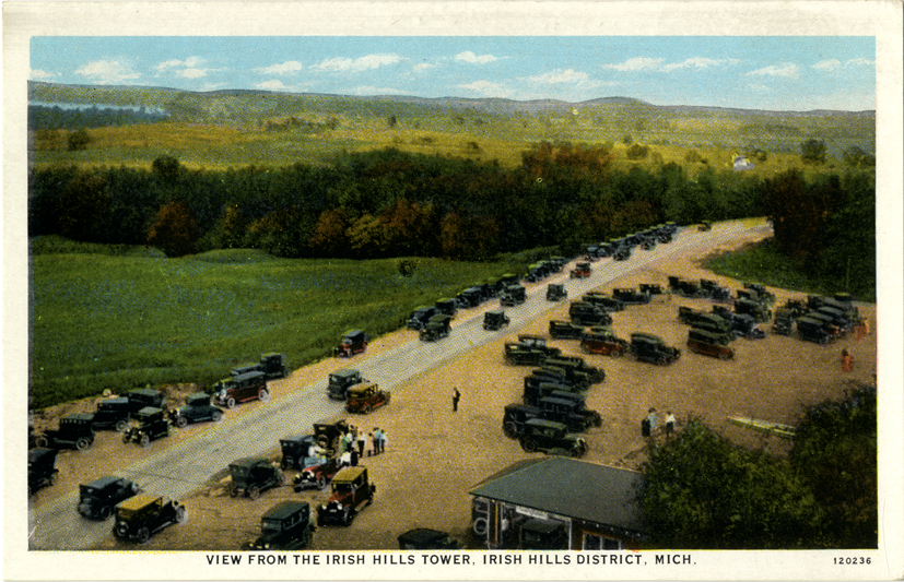 Automobiles on road, Irish Hills, Michigan