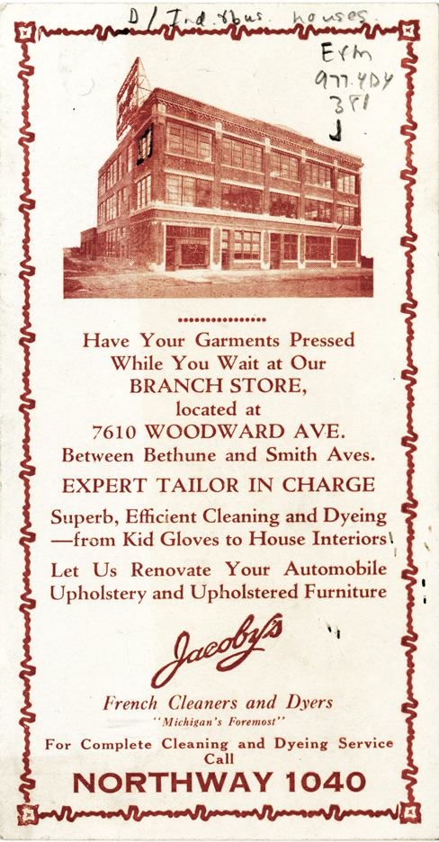Advertising card for Jacoby's