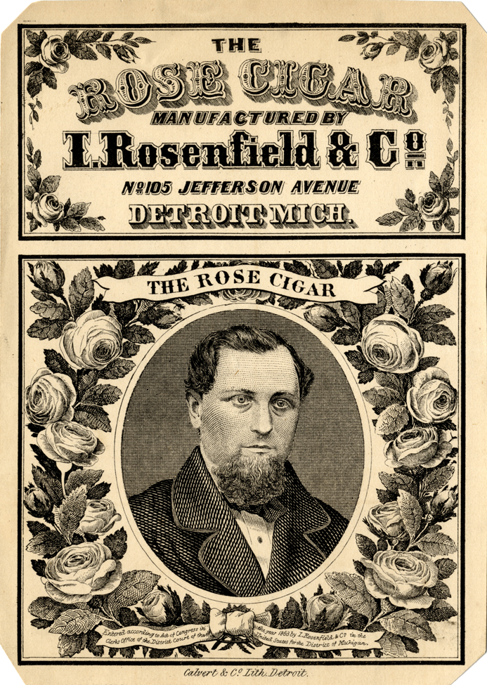 Advertising card for I. Rosenfield & Co.