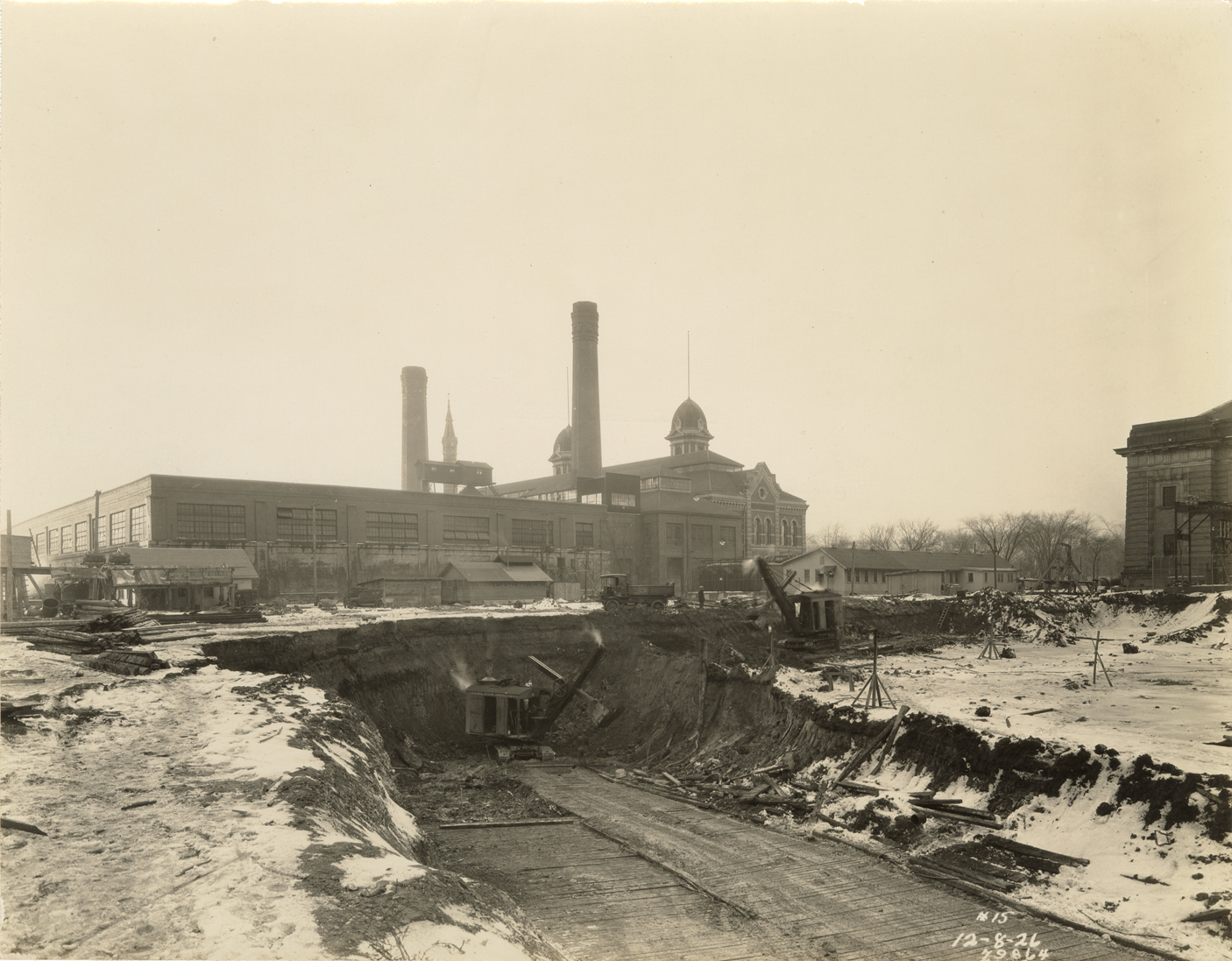 Excavation for reservoir no. 2, Waterworks Park, Detroit water supply system