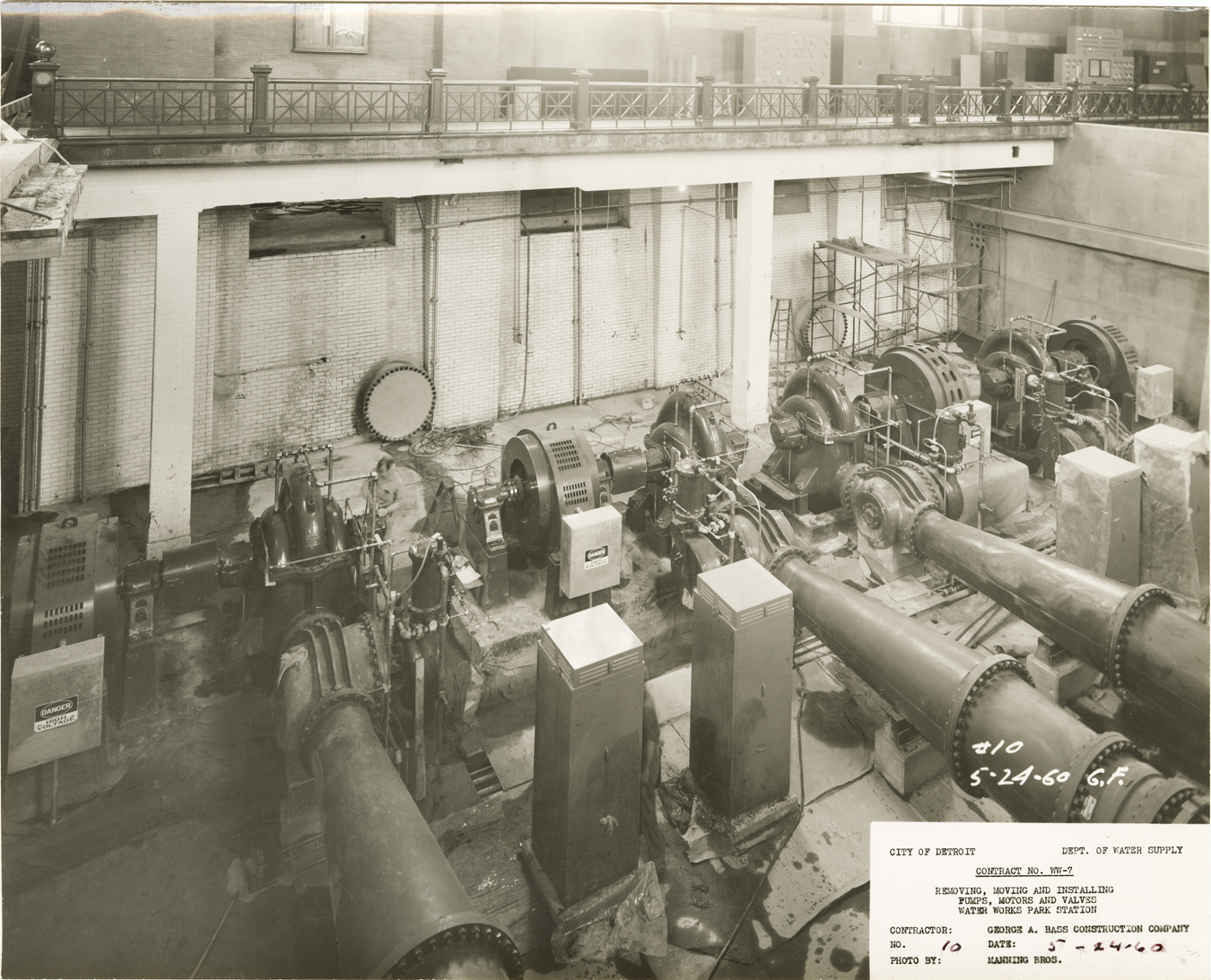 Pumps, pumping station no. 2, Waterworks Park, Detroit water supply system