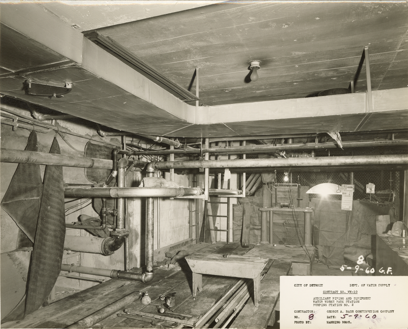 Oil storage room, pumping station no. 2, Waterworks Park, Detroit water supply system